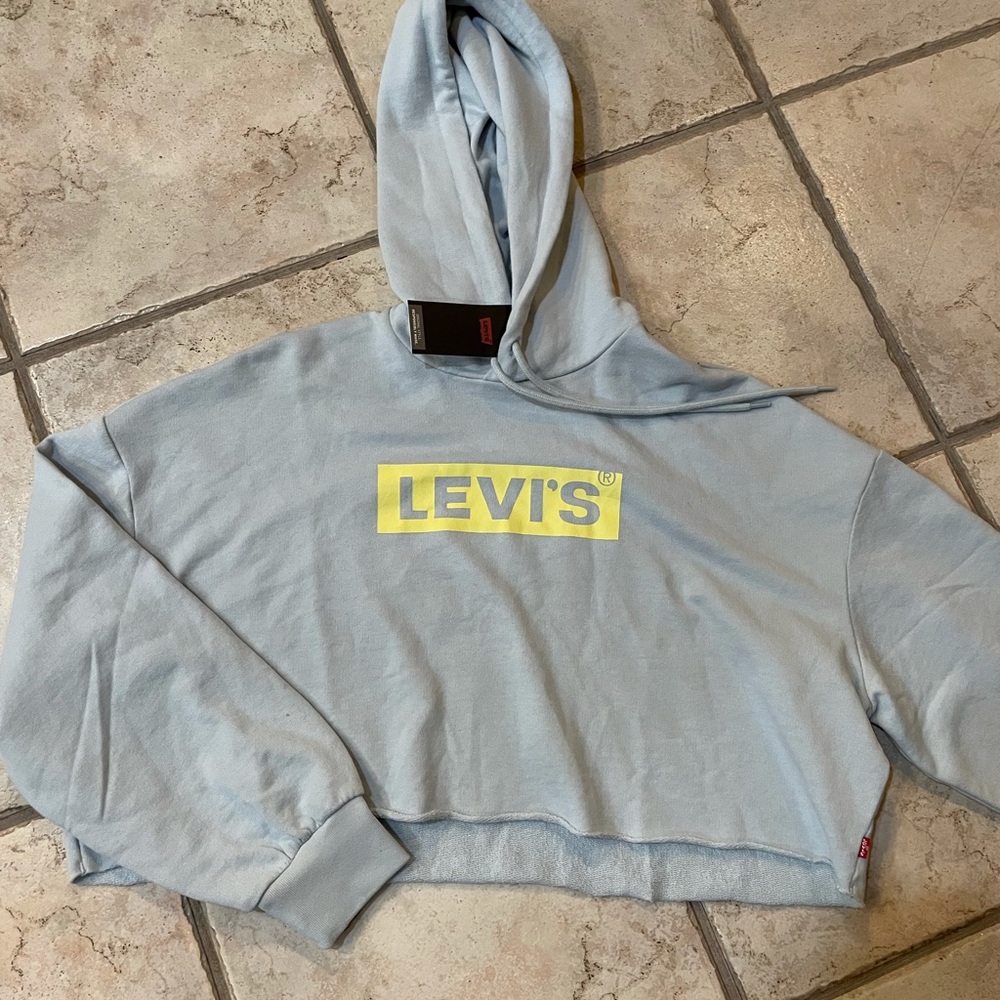 Levi's cropped hoodie sweater Sz XS